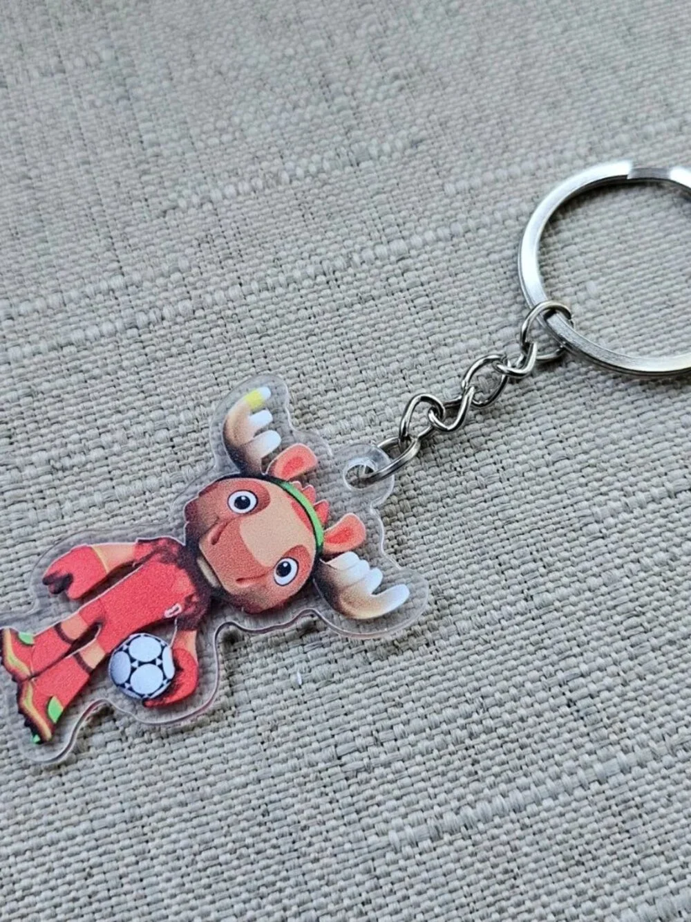 Fifa World Cup Key Chain Orange Maple The Moose MAscot Keys Holder Unbranded